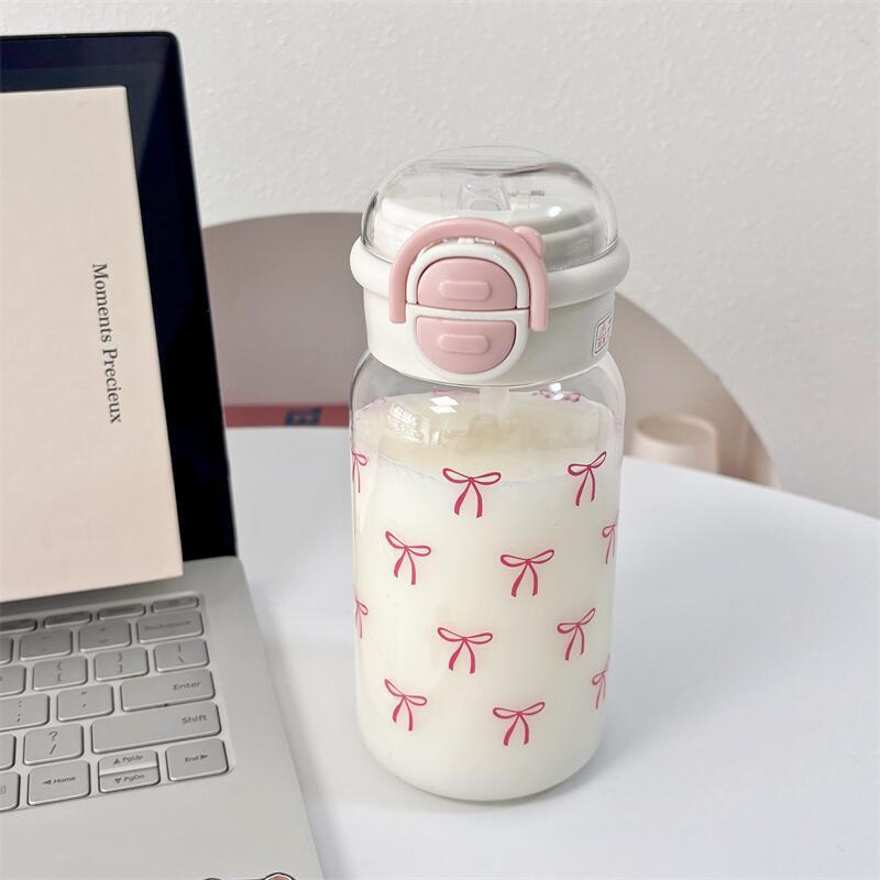 Sports Equipment 7 Year Old - Cute Water Bottle with Straw Portable