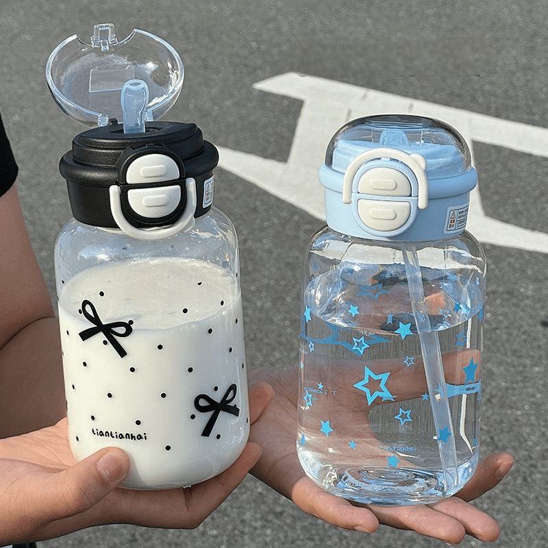 Cute Water Bottle with Straw P - Sports Equipment 7 Year Old 评论和价格