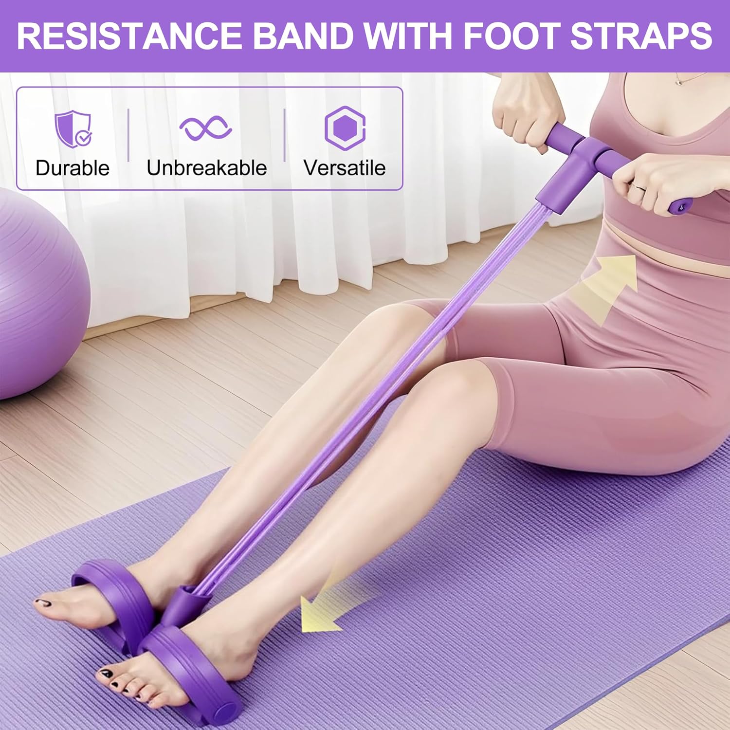 4-Tube Pedal Resistance Band M - Sports Equipment Nearby 评论和价格